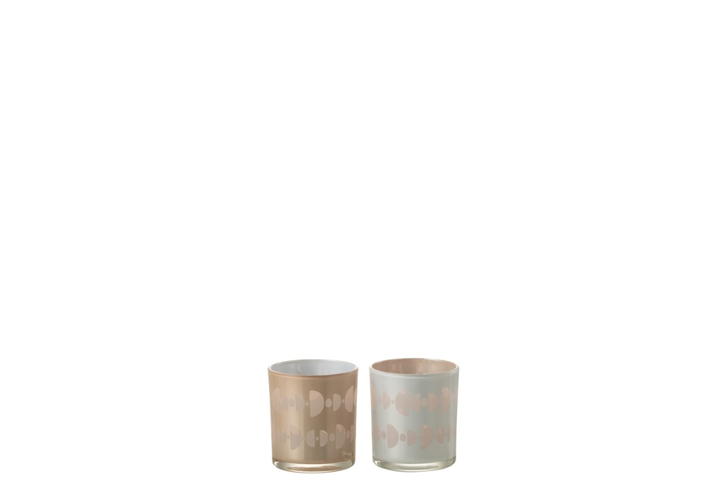 Tealight Holder Half Moon Glass