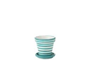 Flowerpot+Plate Granada Stripes Handmade/Handpainted Ceramic