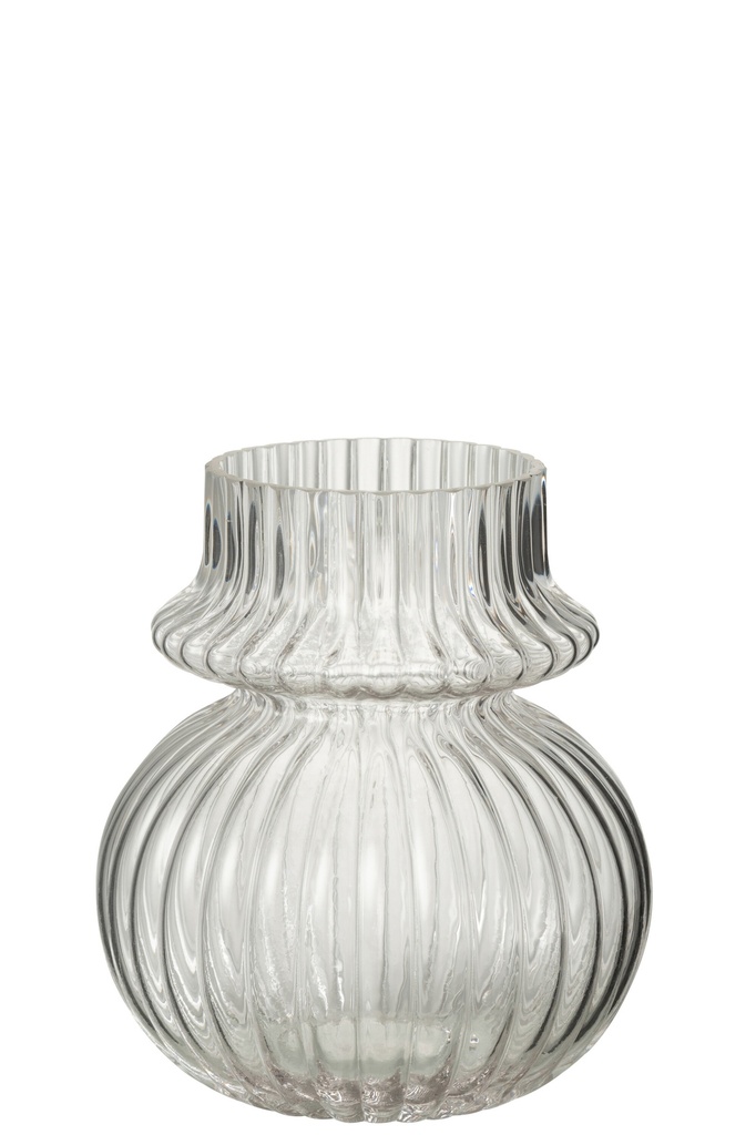 Vase Kano en verre transparent petit