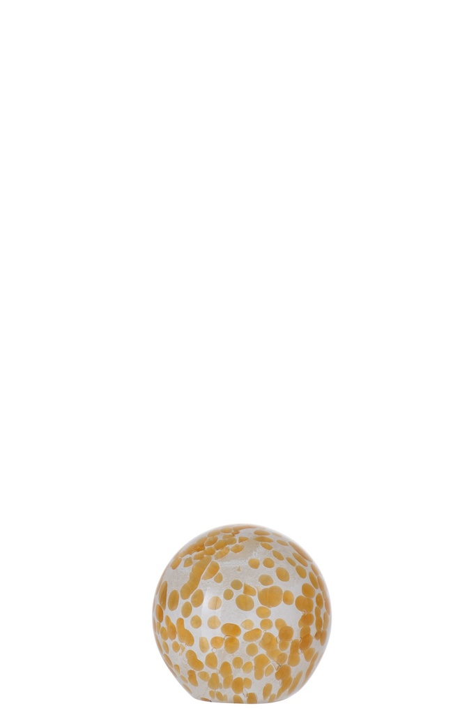 Presse-papiers Dot Glass Jaune Petit