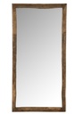 Wall Mirror Rectangle Wood Brown