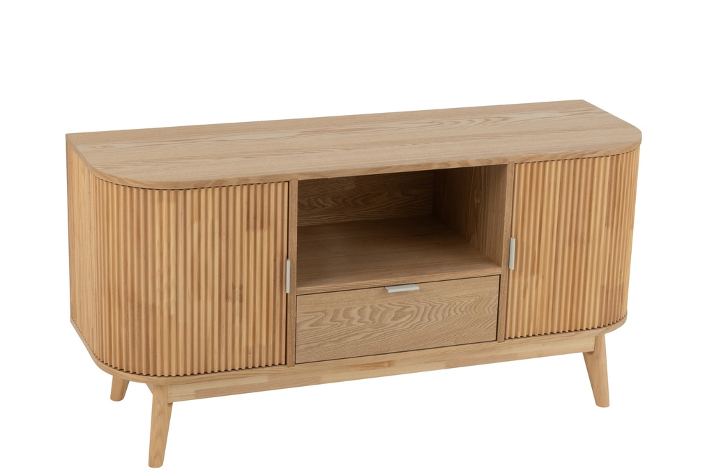 Cabinet Rounded MDF/Pine Wood Natural