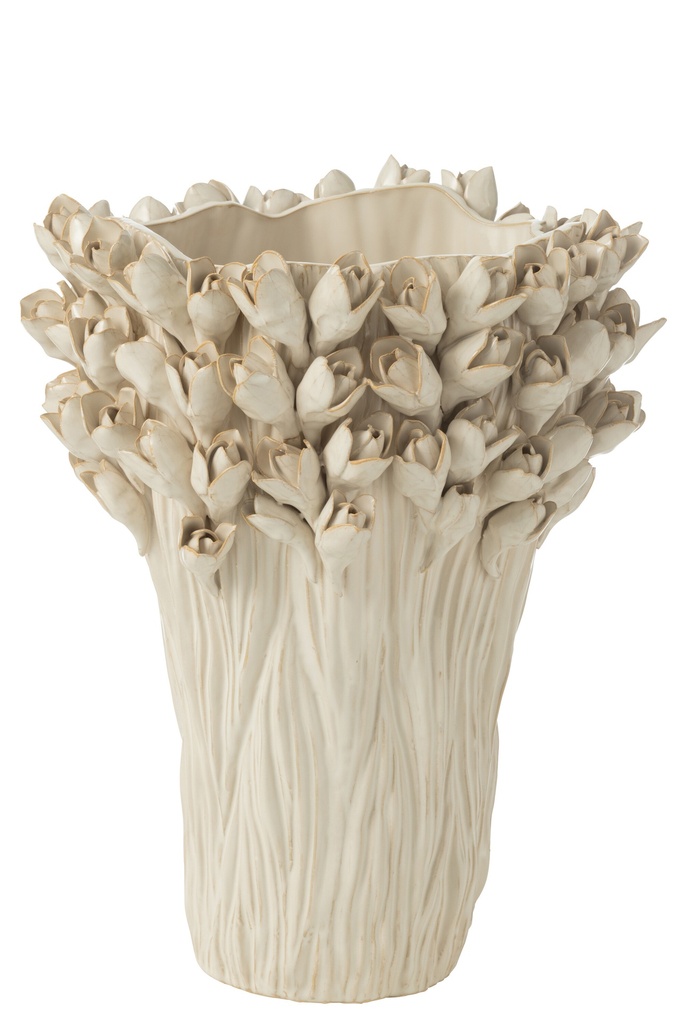 Vase Ambrosia Céramique Blanc Grand