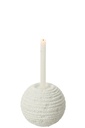 Candleholder Creta Round Cement White