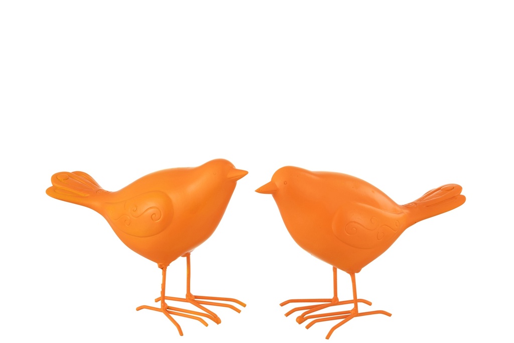 Bird Polyresin Orange Large Assortment