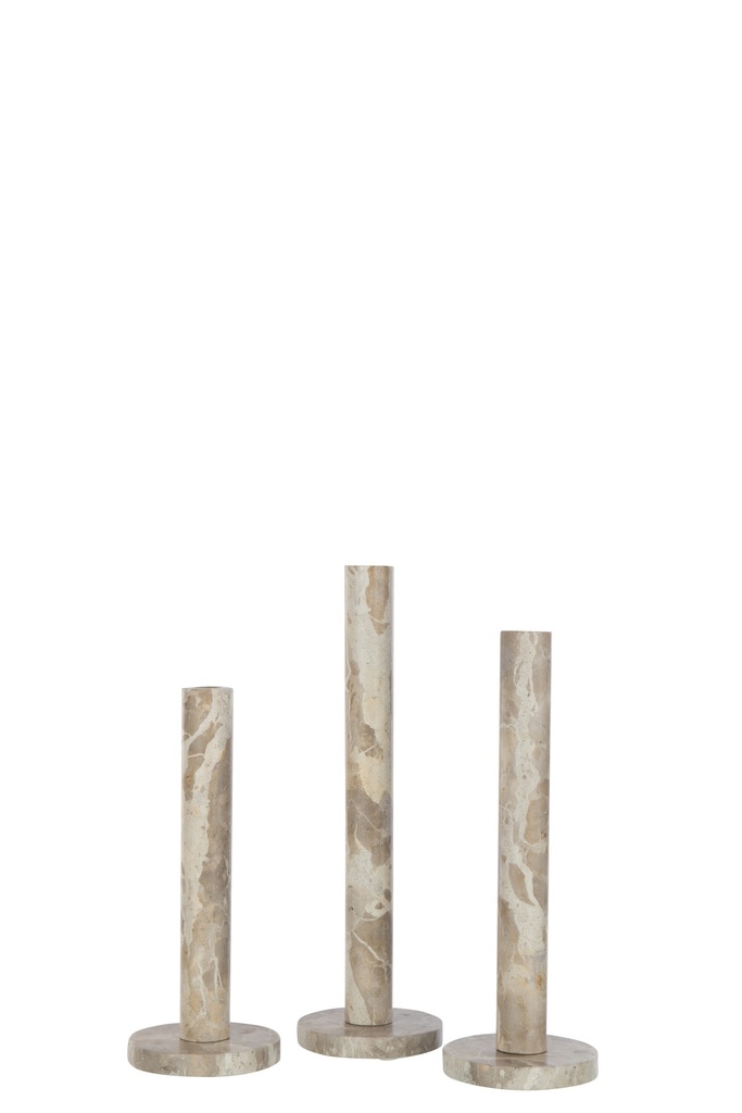 Set Of 3 Candle Holder Marble