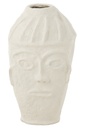 Pot Face en papier mâché blanc