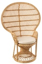 Chaise Paon avec Coussin en Rotin