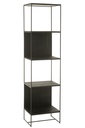 Shelf Slim Teak Wood/Metal Black