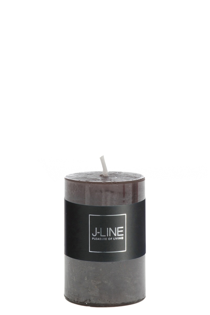 Bougie cylindrique marron/noire S18H