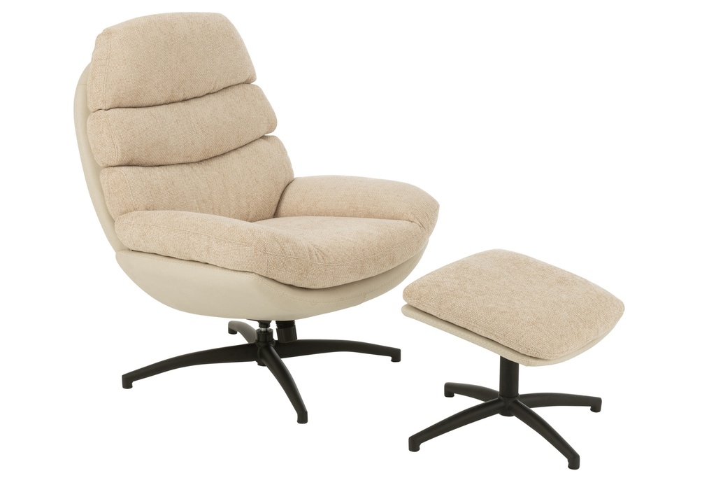 Relax Sofa + Footstool Metal/Plywood