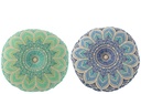 Floor Cushion Round Flower Cotton