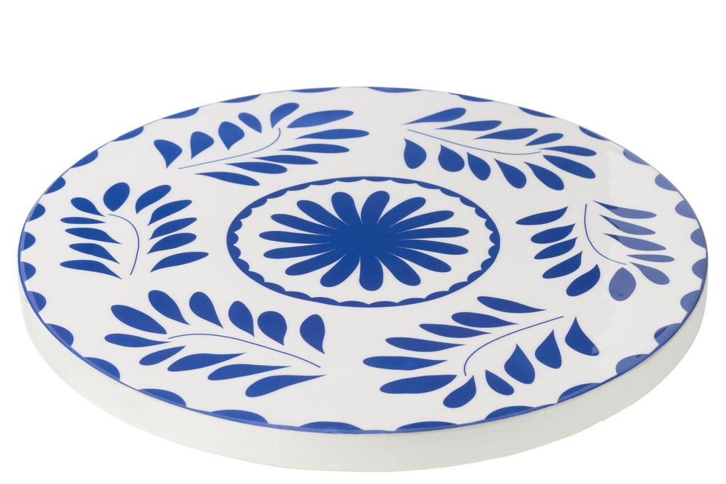 Tray Turning Round Floral Pattern