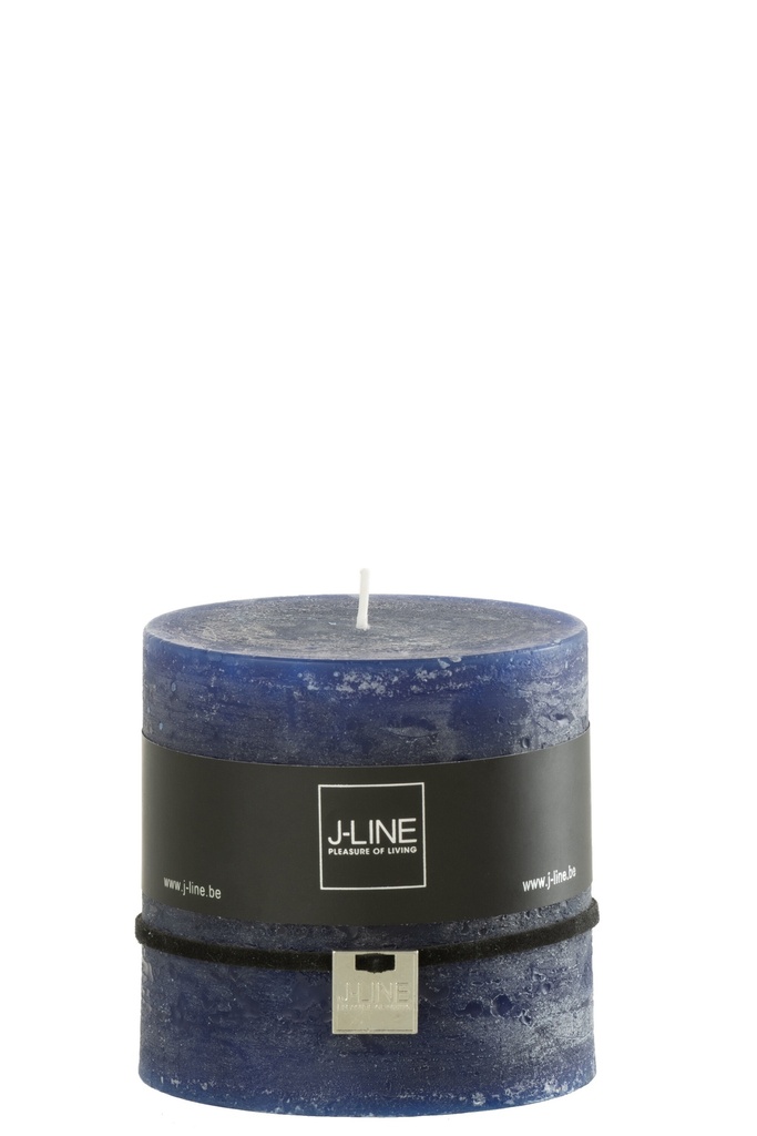 Cylinder Candle Dark Blue 64H