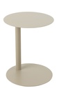 Side Table Round Metal Beige