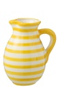 Pitcher Granada Stripes Ceramic White/Yellow
