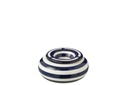 Ashtray Granada Stripes Ceramic White/Cobalto