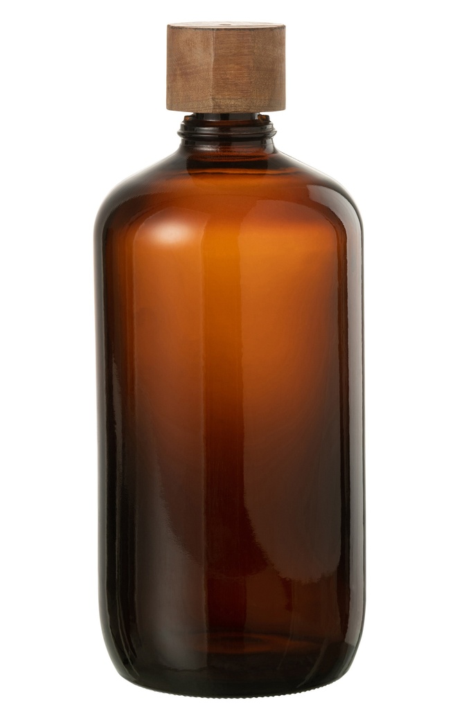 Bouteille Vintage en Verre Marron