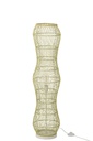 Lampadaire Rotin Tressé Métal