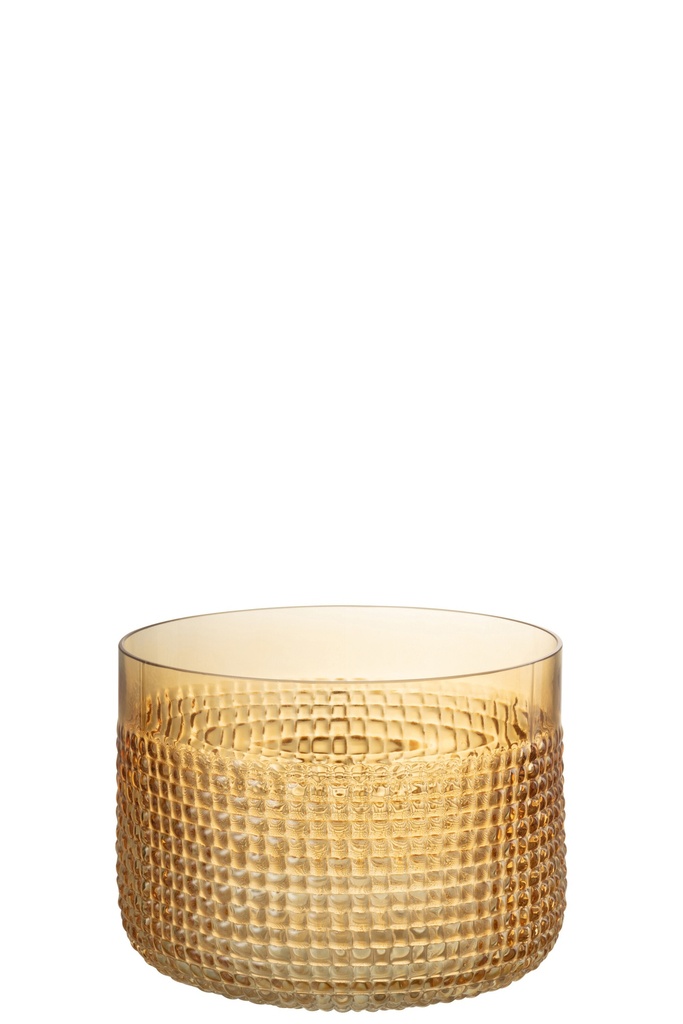 Vase Motif Verre Orange Grand