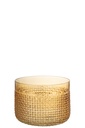 Vase Motif Verre Orange Grand