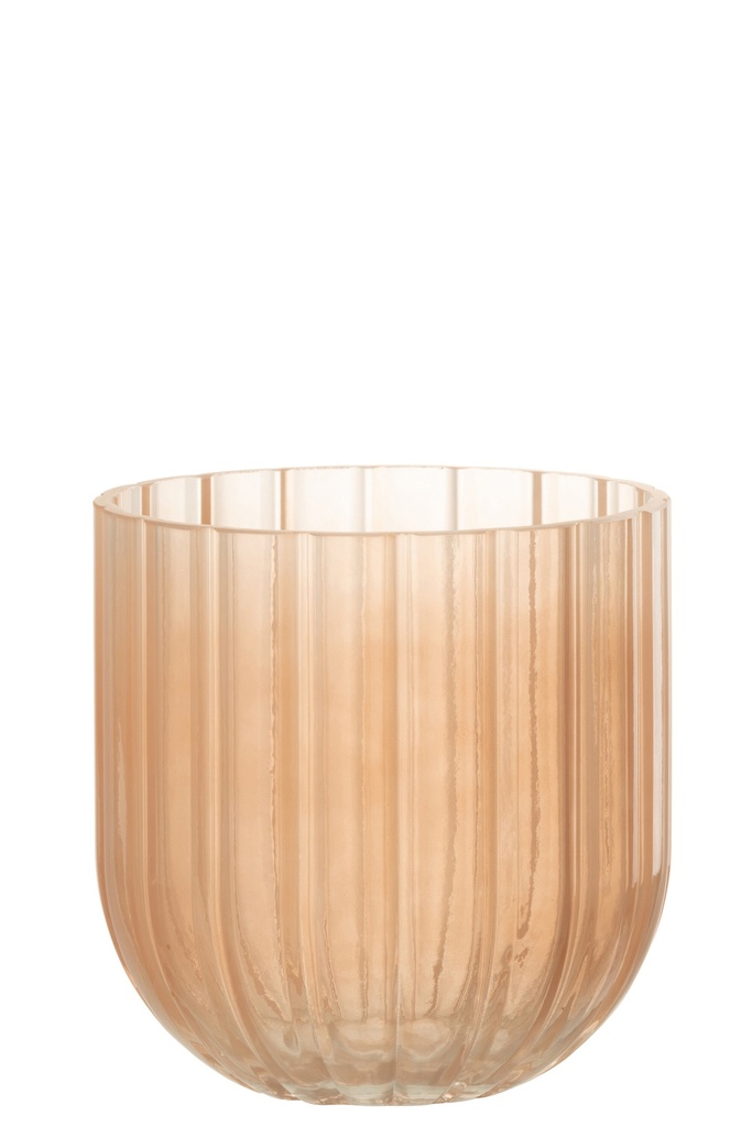 Vase Yoni en verre Pêche Petit