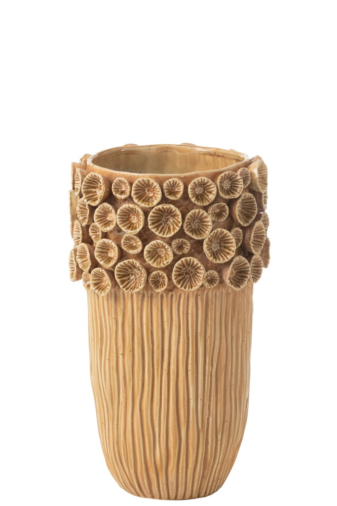 Vase Coral High Clay Ochre