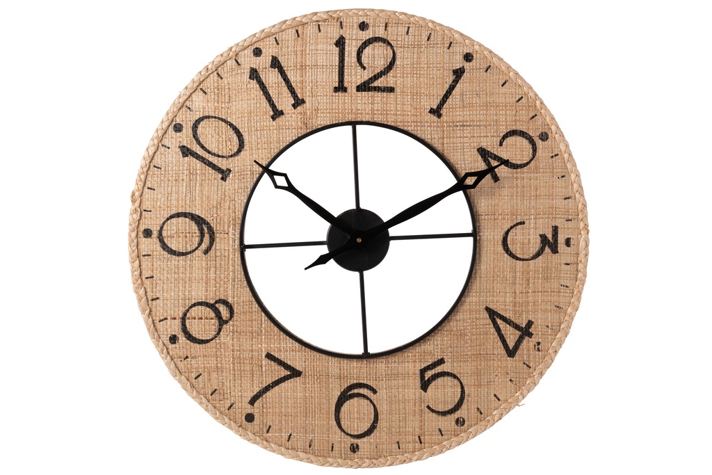 Horloge Sodi MDF Naturel/Noir