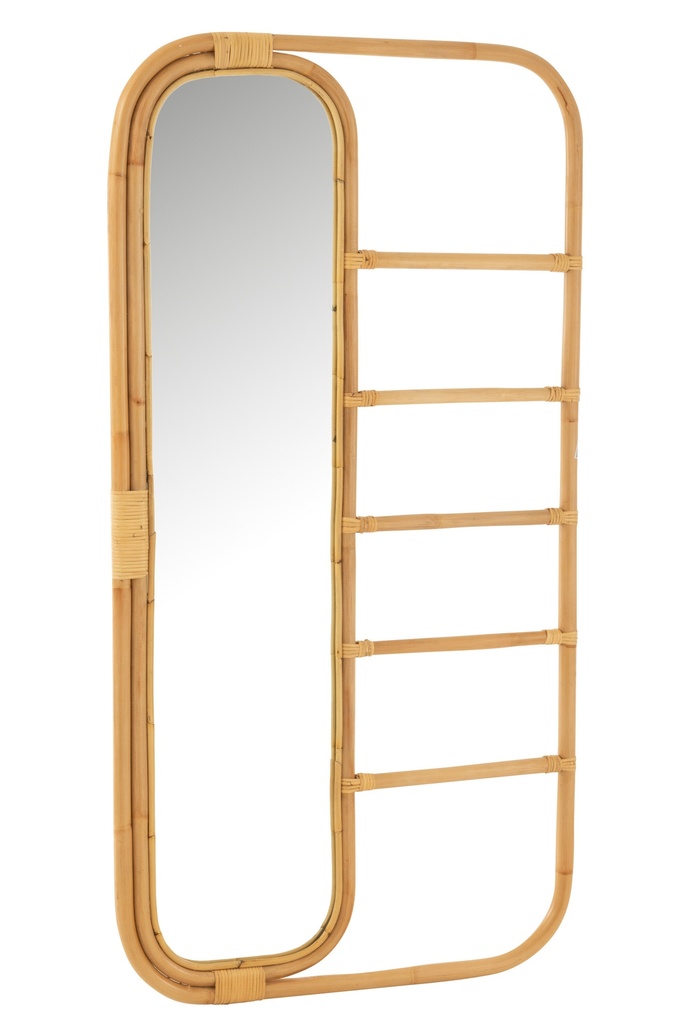 Miroir Échelle Rotin Naturel