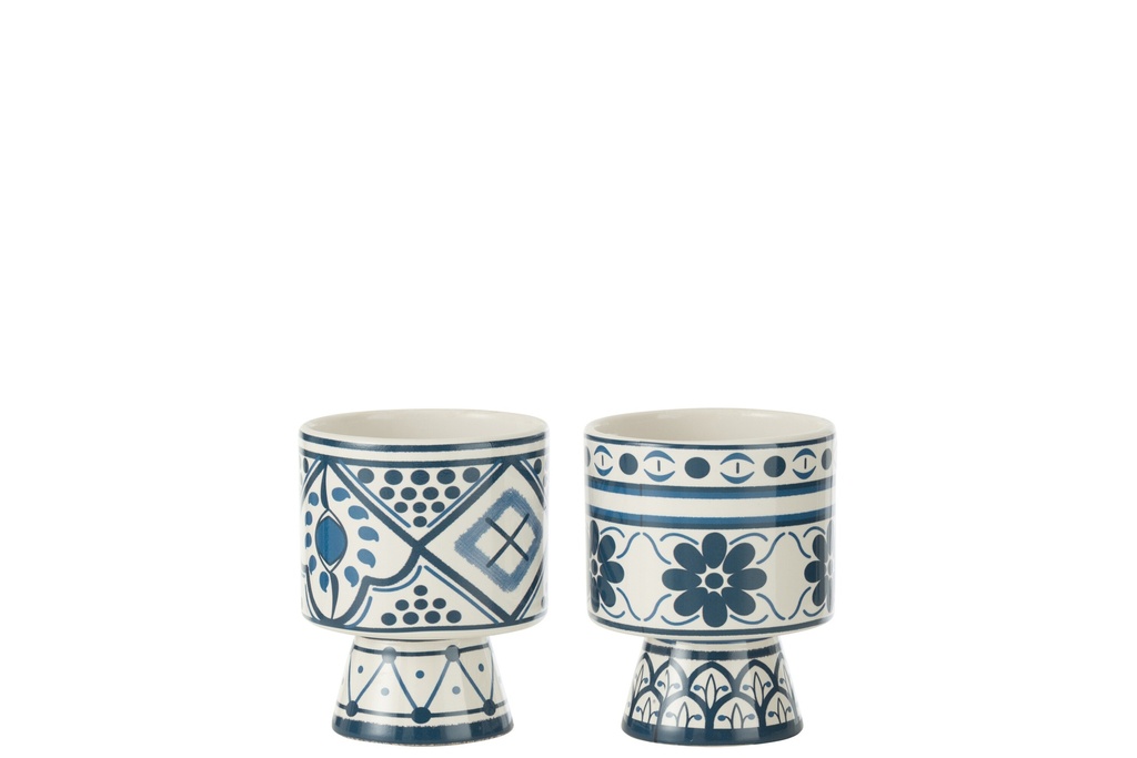 Pot de fleurs Mykonos Céramique Bleu Petit