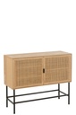 Armoire carrée MDF/Métal Naturel/Noir Petit