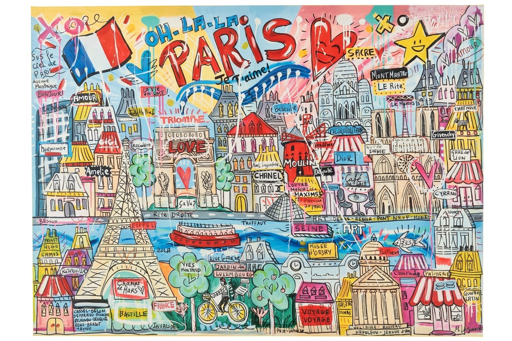 Toile Popart Paris Déco Murale