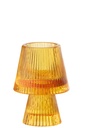 Candle Holder Hat Glass Orange