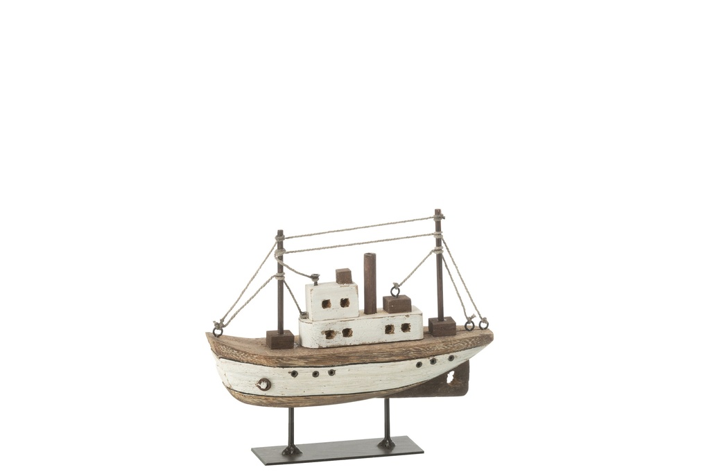 Boat On Stand Paulownia Wood