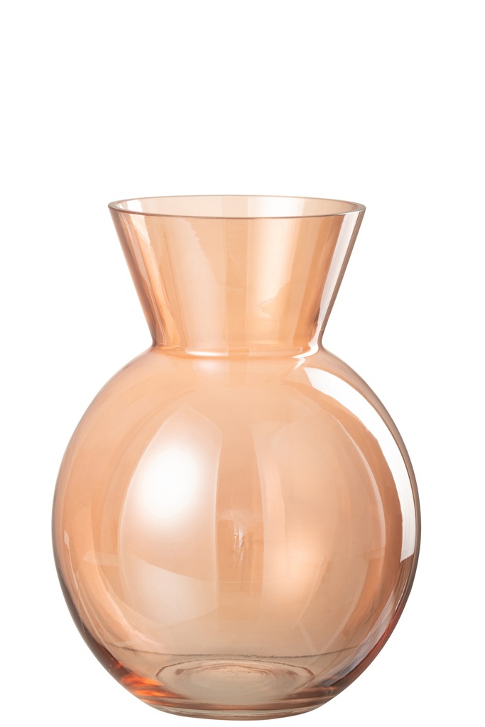 [30352] Vase Lucy Glass Orange Large