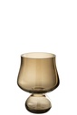 Vase Gobelet Bas Verre Gris