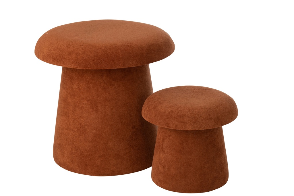 [55805] Set Of 2 Stool Mushroom MDF