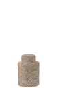 Jar Decorative Wabi Porcelain Beige/White