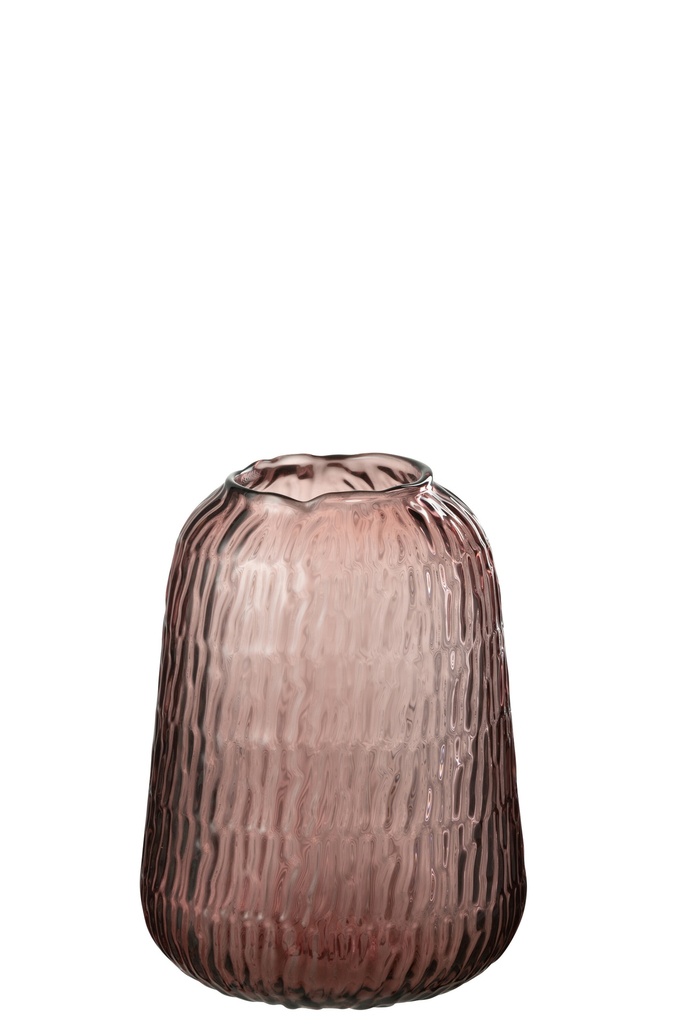 Vase Lolita Verre Rose Moyen