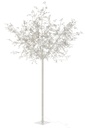 Feuilles d'arbre Gli+Led Métal Argent