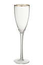 Champagne Glass Golden Border Glass