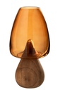 Vase Champignon Haut Verre Caramel