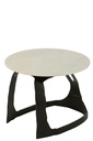Table d'appoint Aluminium/Pierre Noir/Blanc Petite