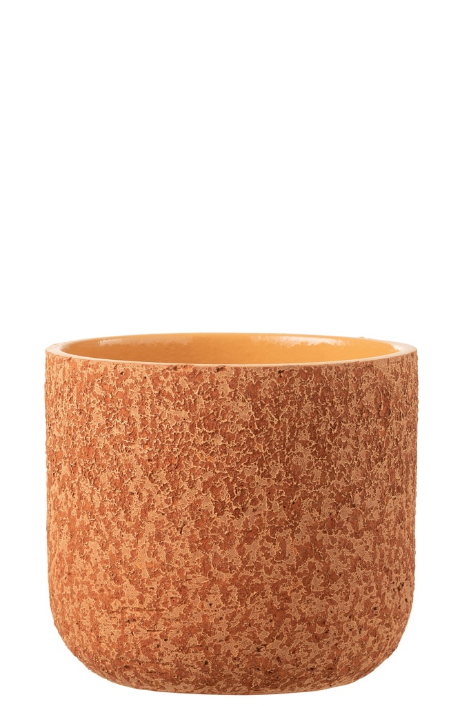 Pot de fleurs en céramique brute terre cuite XL