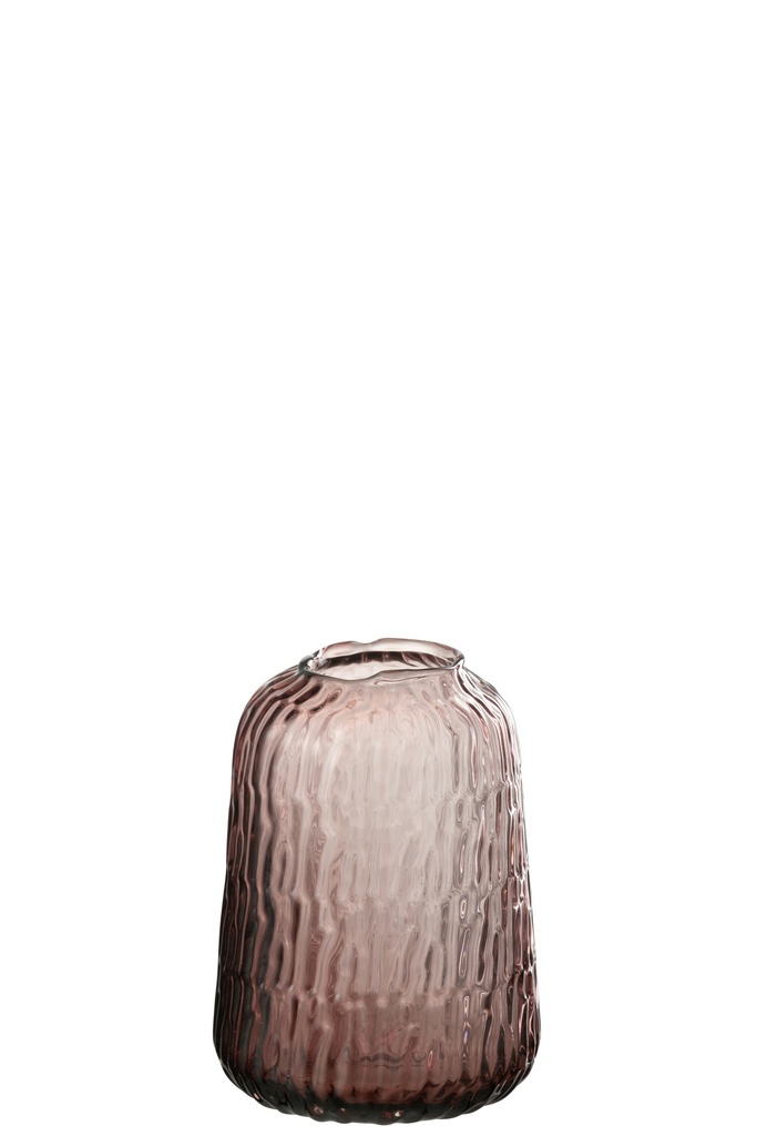 [49610] Vase Lolita Glass Pink Small