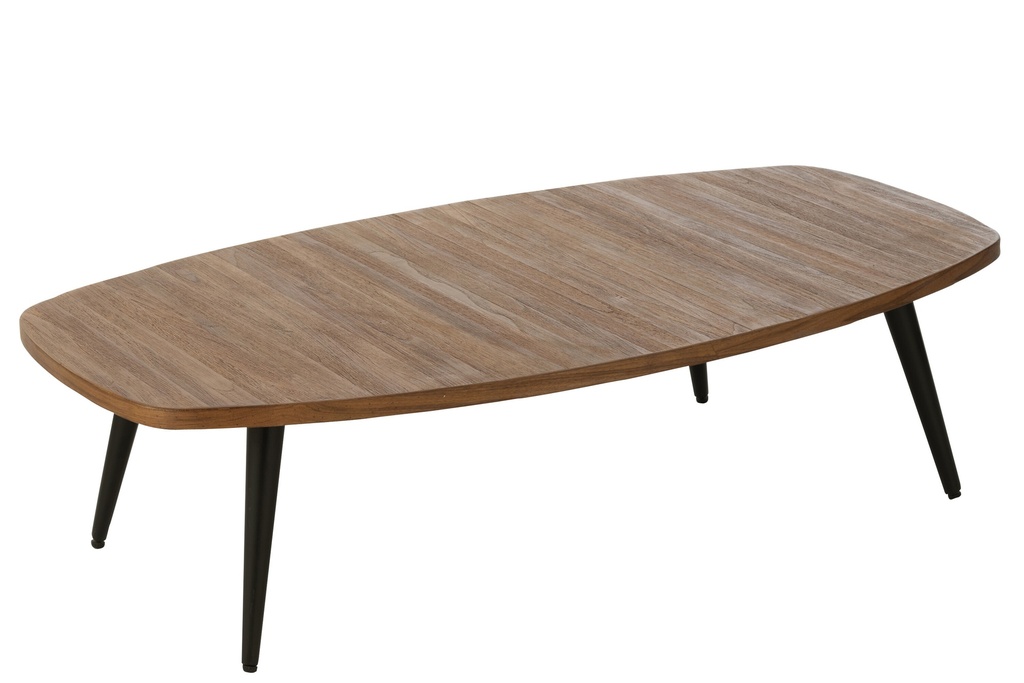 [40793] Table basse rectangulaire en teck recyclé