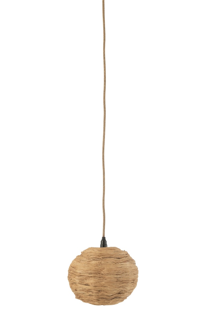 [37774] Lampe suspendue boule feuille de bananier