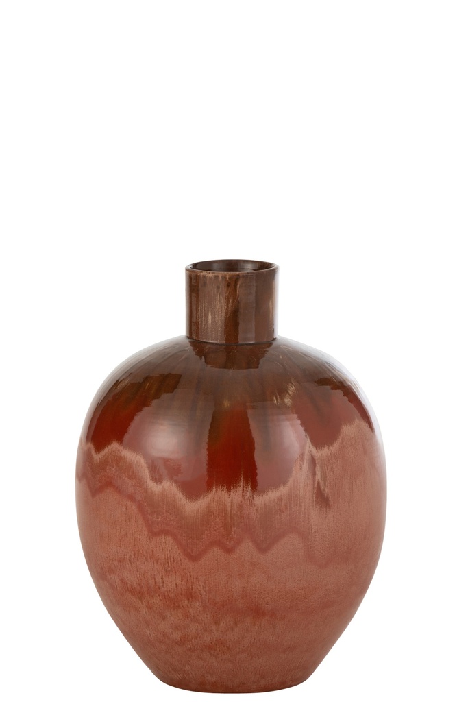 Vase Aline Ovale Céramique Rouille