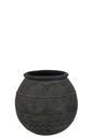 Vase Cruche Cercle Ciment Noir/Marron