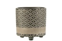 Flowerpot Mosaic Ceramic Grey/Blue Large